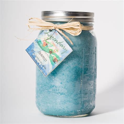 Jasmin™- 24 Ounce Mason Jar Scented Candle - The Legendary Candle Co.