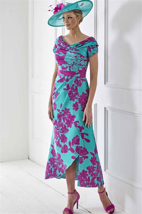 Mid Length Printed Dress. IR7312K - Catherines of Partick