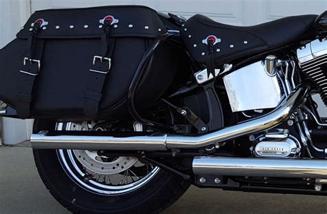 Gloss Black Saddlebag Guards For A Flstc