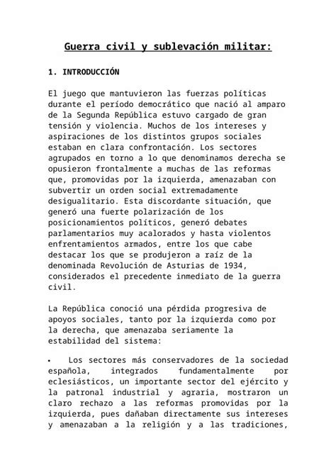 Docx Guerra Civil Y Sublevaci N Militar Dokumen Tips