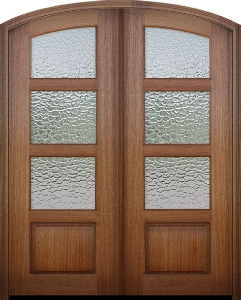 Double Arch Top Lite Continental Tdl Doorcraft Mahogany Door W