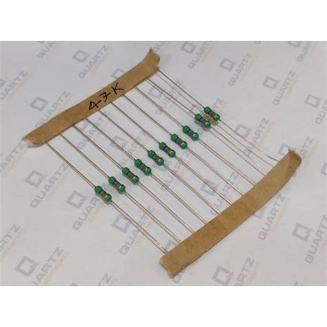 47K Ohm, 1/4 Watt Resistor (Pack of 10) - Buy 47K Ohm Resistor Online ...