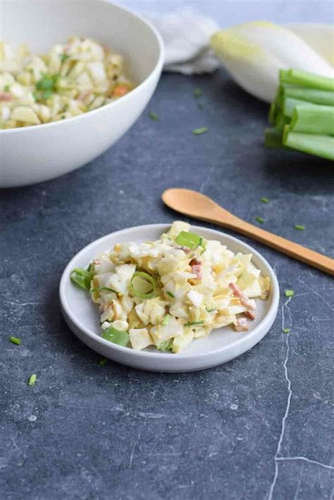 Low FODMAP Chicory Salad With Bacon And Eggs Karlijn S Kitchen