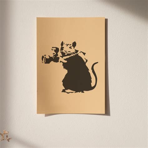 Banksy Rat Photographer Stencil | Stencilmonkey