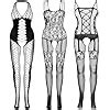 Amazon Fengek Packs Women Fishnet Bodysuits Stockings Sleepwear Lingerie For Couple