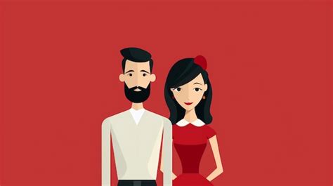 Premium Ai Image Cartoon Of A Man And Woman Standing Next To Each