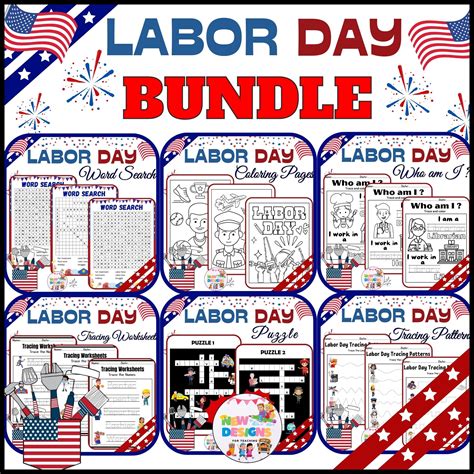 Labor Day Bundle Activities / Printable Worksheet | Made By Teachers