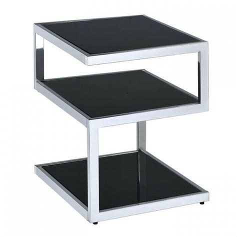 Contemporary Black Glass Side Table - Affordable Modern Design ...