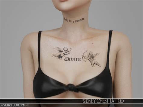 Sidney Chest Tattoos Overkill Simmer Sims 4 Tattoos Sims 4