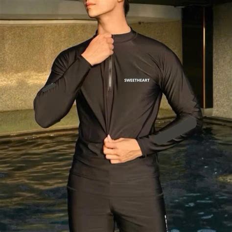 Áo bơi nam dây kéo có bigsize Bikini SG áo bơi tay dài đi bơi biển tiện ích Shopee Việt Nam