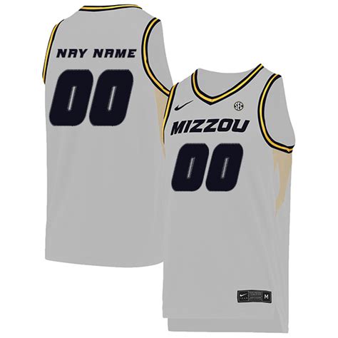 Mens Missouri Tigers Custom Nike 2018 White Basketball Jersey