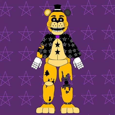 Withered Golden Freddy Fnaf 2 Fan Art By Berriesonvr On Deviantart