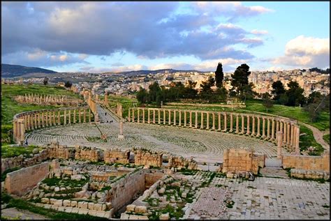 Ancient Roman Ruins in Jerash, Jordan