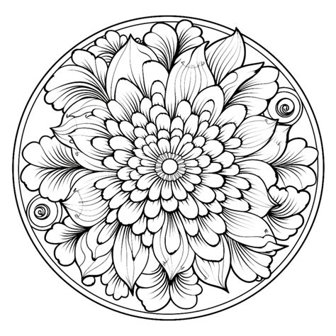 Mandala Blume Kostenloses Ausmalbild