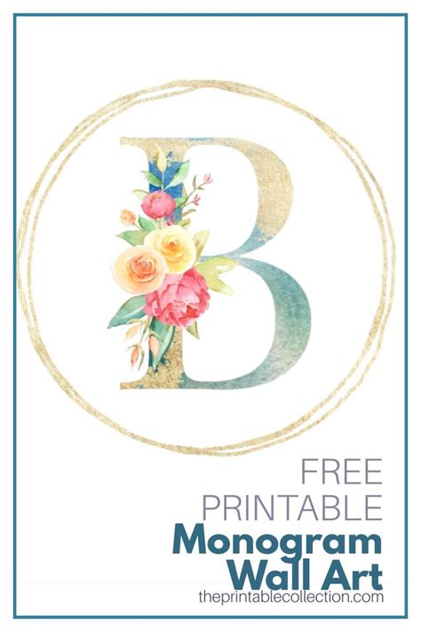 Free Printable Monogram Wall Art | Monogram printable, Free printable ...