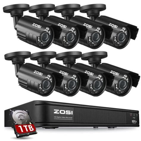 ZOSI H 265 1080P Home Security Camera System Outdoor 8CH DVR With IR