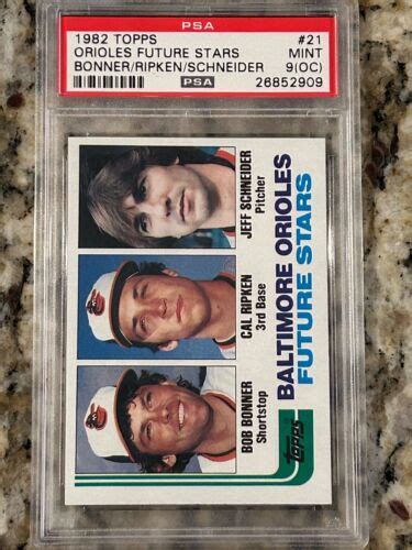 1982 Topps 21 Orioles Future Stars W Cal Ripken Jr RC Rookie HOF PSA