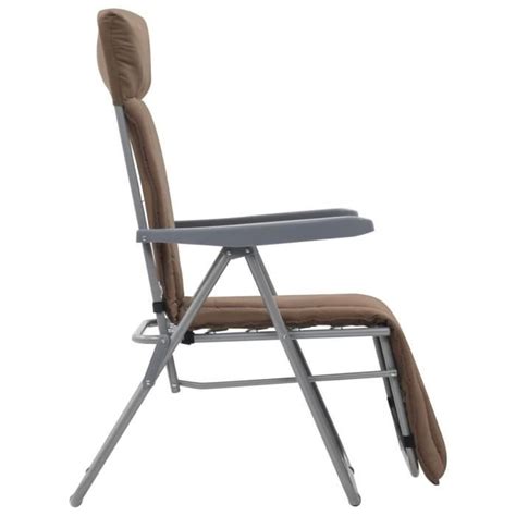 Lex Qqmora Chaises Pliables De Jardin Avec Coussins Pcs Marron