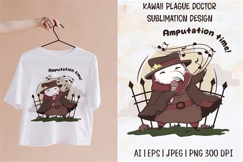 Kawaii Plague Doctor Sublimation Design By Boo Guevara Shop Thehungryjpeg