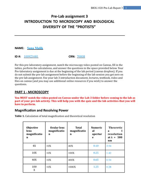 Sana Malik Lab 3 Pre Lab Assignment W2024 Pre Lab Assignment 3 Introduction To Microscopy And