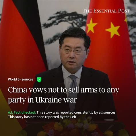 China Vows Not To Sell Arms To Any Party In Ukraine War R Essentialpost