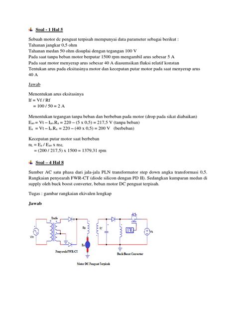 Tugas Mesin Listrik Motor Dc Penguat Terpisah Shunt Pdf