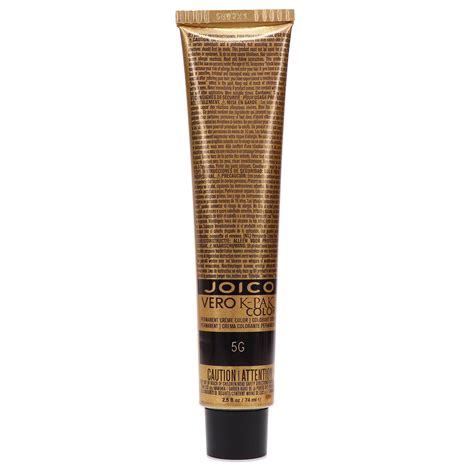 Joico Vero K Pak Permanent Cream Hair Color 5g Medium Golden Brown