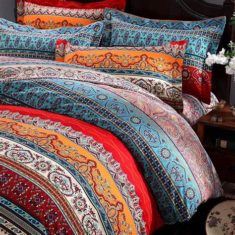 Amazon Fadfay Boho Duvet Cover Set Brushed Cotton Colorful