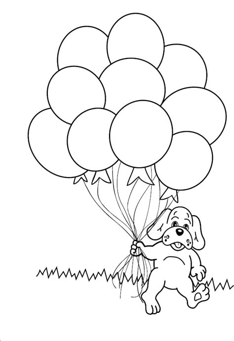 Birthday Balloons Coloring Pages - Coloring Home