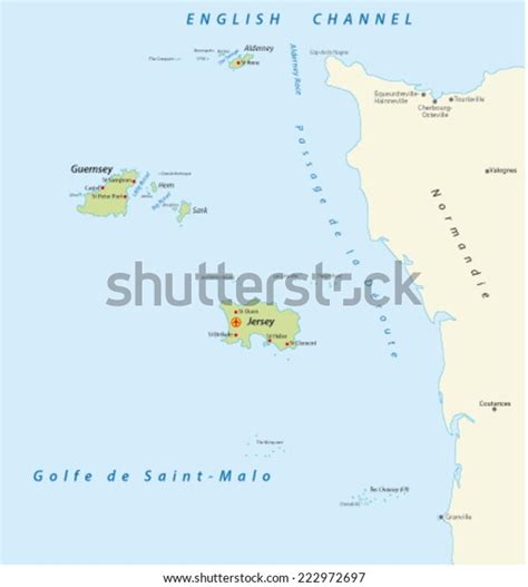 Channel Islands Map Stock Vector (Royalty Free) 222972697