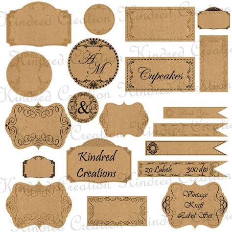 Antique Tag Template Vintage Labels Sheet Prop – Dapper Cadaver