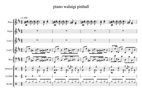 Mario Kart DS: Waluigi Pinball OST Sheet music for Flute, Crash, Bass guitar, Drum group & more ...