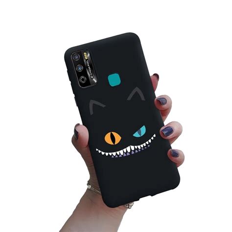 Funda Protector Case Infinix Hot Gato Cheshire Negro Generico Falabella