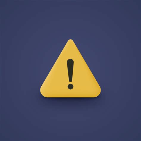 Warning Message Concept Represented By Exclamation Mark Icon Exclamation 3d Realistic Symbol In