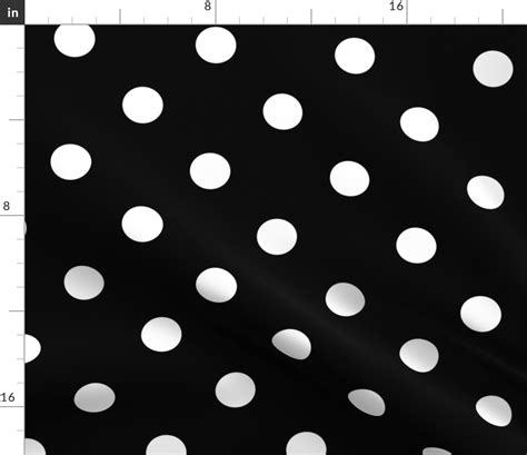 Black And White Polka Dots 1b Fabric Spoonflower