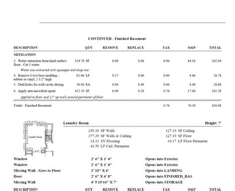 Printable Restoration Estimates Restoration Estimates Restoration Mold