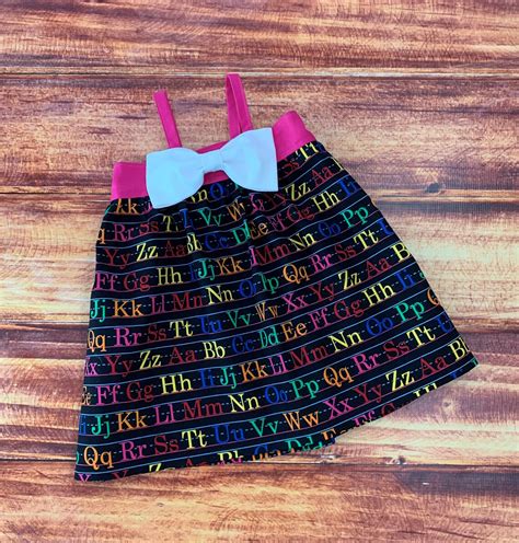 ABC Dress Alphabet Dress School Days Sundress Girl School | Etsy