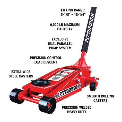 Ton Low Profile Floor Jack With RAPID PUMP Slate Gray 41 OFF