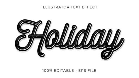 Premium Vector Holiday Text Effect