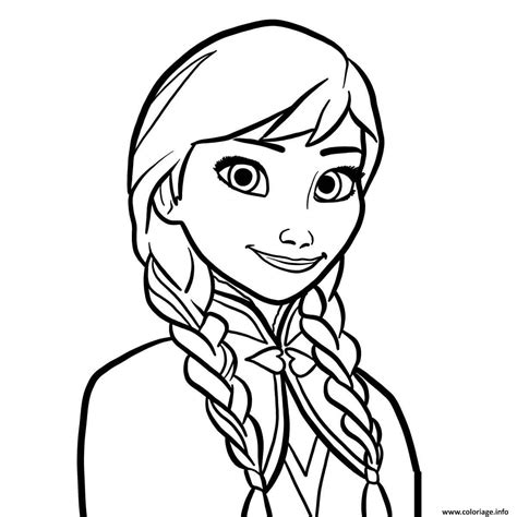 Coloriage Princesse Anna D Arendelle Dessin La Reine Des Neiges Imprimer