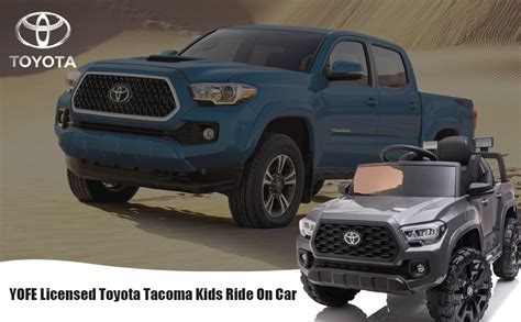Amazon.com: YOFE 12V Electric Car for Kids, Licensed Toyota Tacoma Kids ...