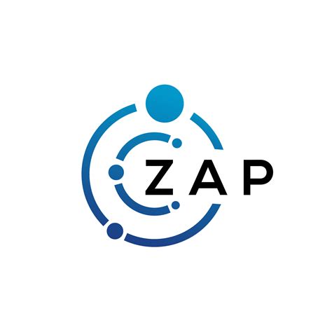 ZAP letter technology logo design on white background. ZAP creative ...