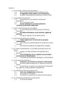 Modelo Examen Final Derecho Constitucional Ex Menes De Derecho