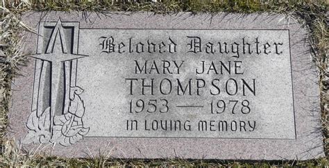 Mary Jane Thompson Find A Grave Memorial