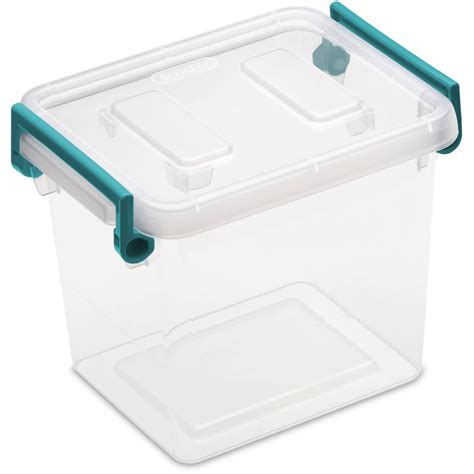 Sterilite 25 Qt Modular Latch Box Teal Sachet Availabe In Case Of 6