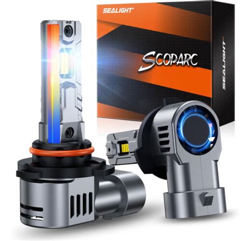 Pair SEALIGHT S2S 9005 HB3 High Low Beam Bulbs Kit LED Headlight W