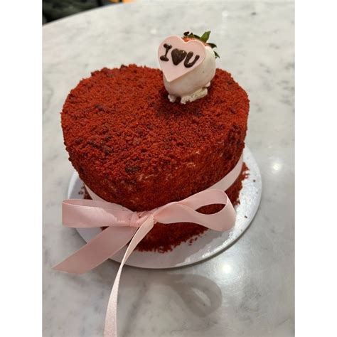 Heart Shape Red Velvet Cake Dessert Lady Cafe And Bakery