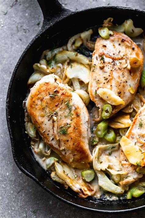 Chicken with Roasted Fennel and Apple Brandy Cream Sauce - Cooking for ...