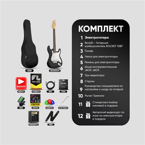 Электрогитара для начинающих Stratocaster (комплект PREMIUM, цвет ...