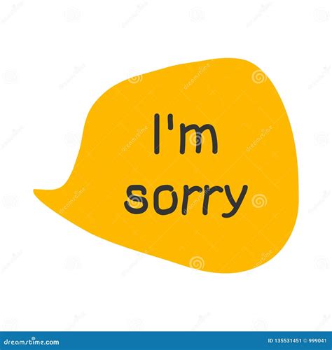 I`m Sorry Vector Illustration Stock Vector Illustration Of Element